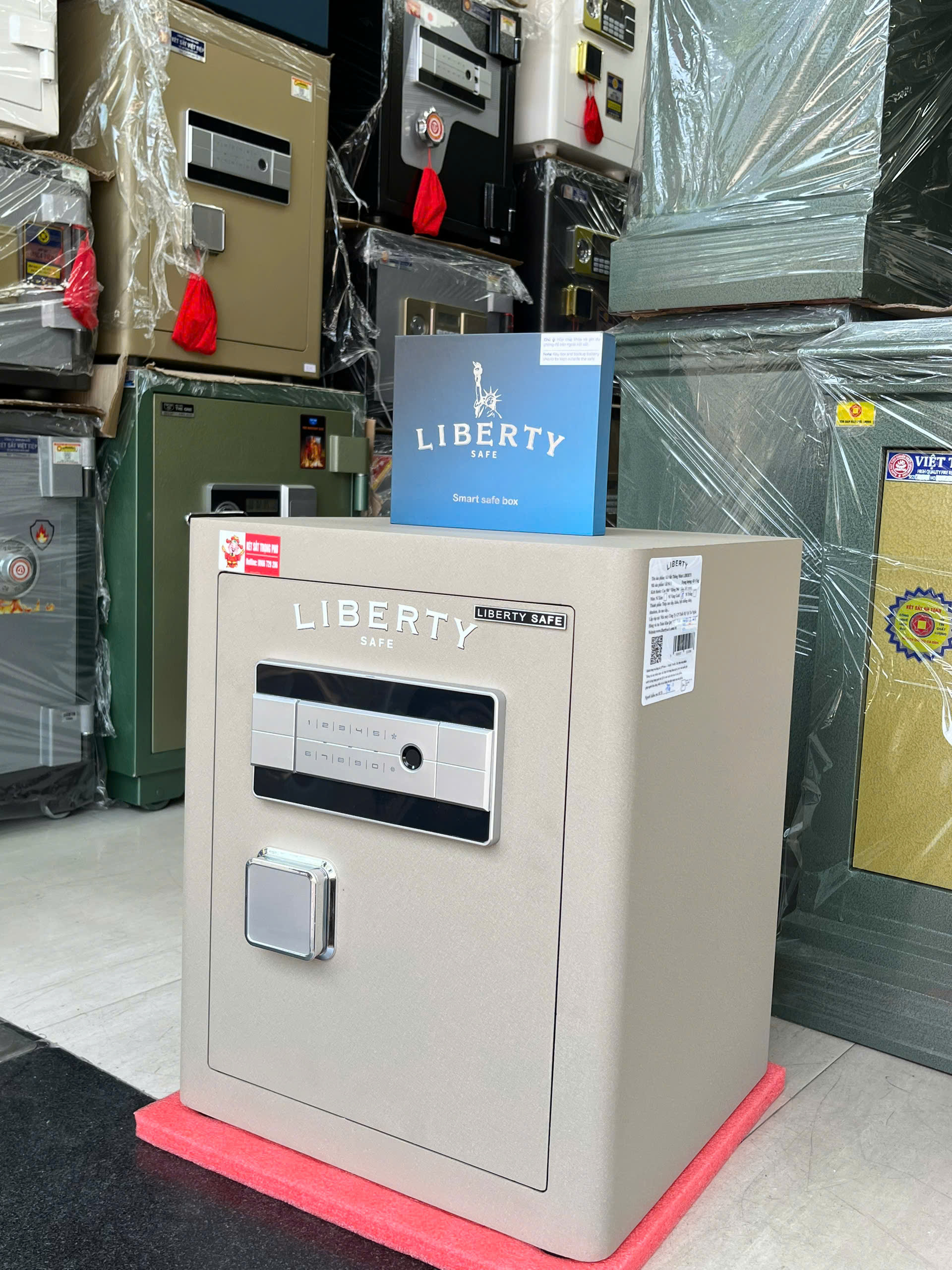 Két sắt thông minh Liberty LB50S kết nối điện thoại khóa vân tay nhập khẩu của Mỹ