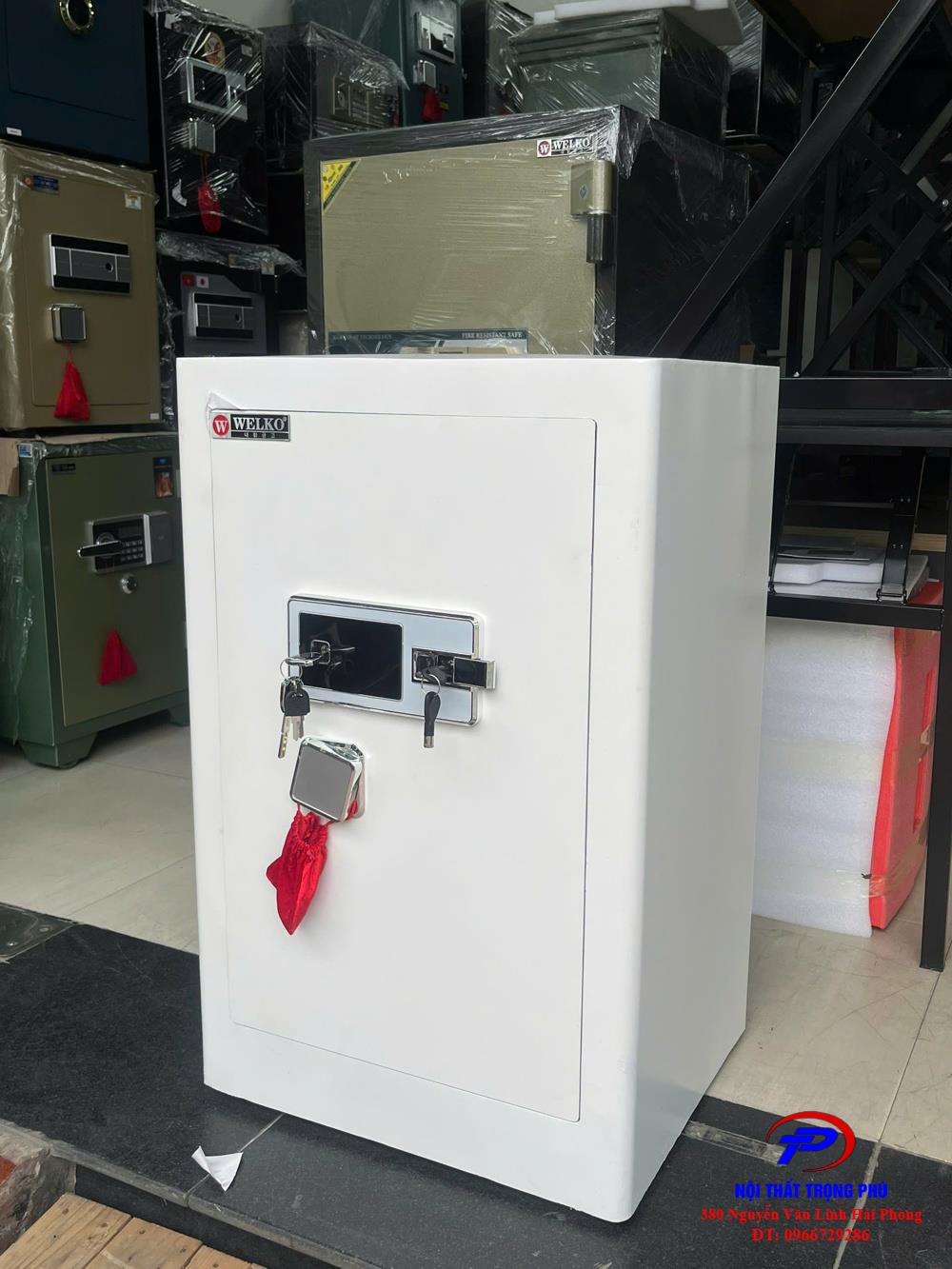 Két sắt Việt Tiệp KW82-SCFE vân tay điện tử thép tấm 7ly chống cháy siêu cường