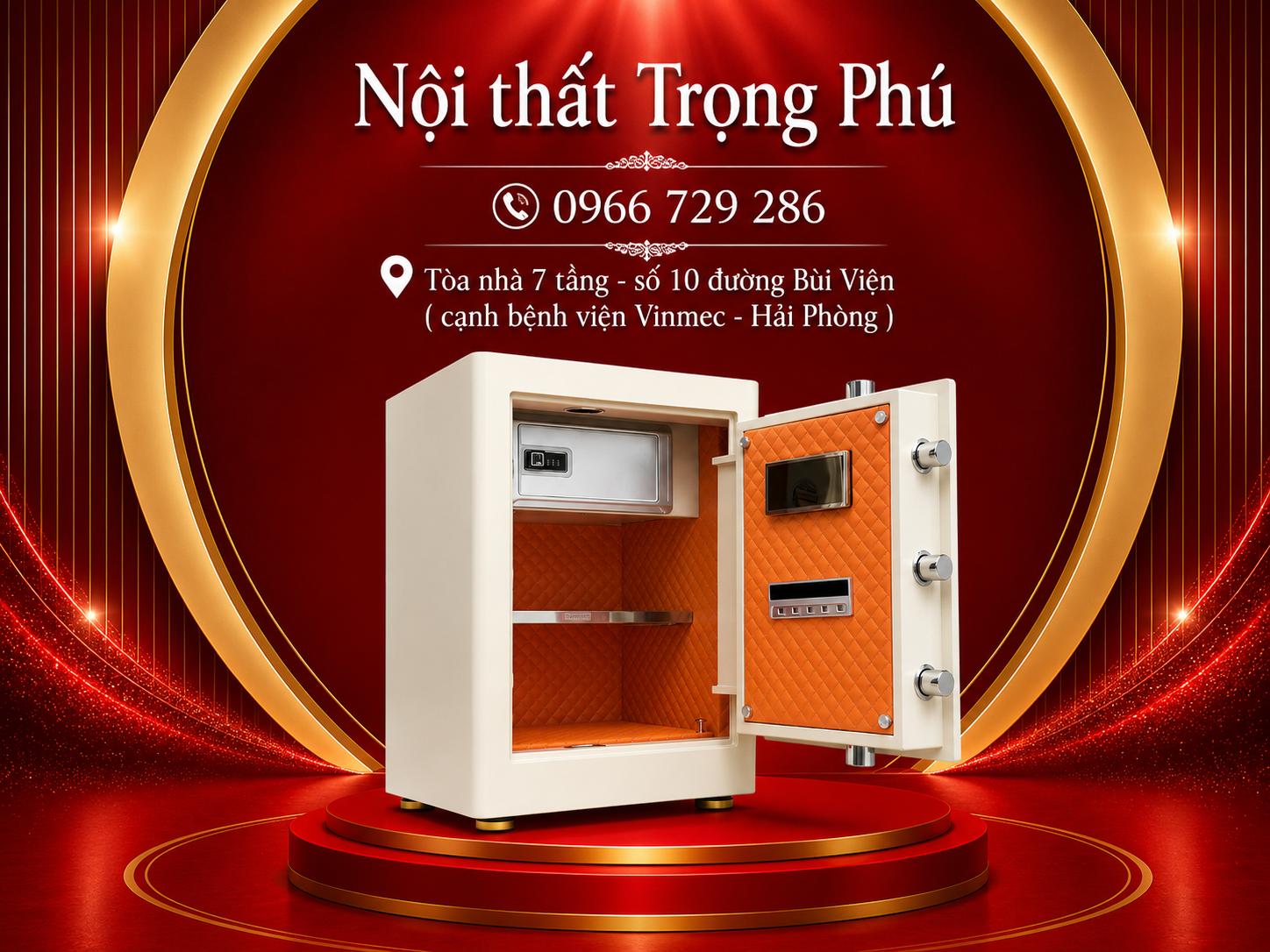 KÉT SẮT BOKEE BK-55A (TRẮNG KEM)